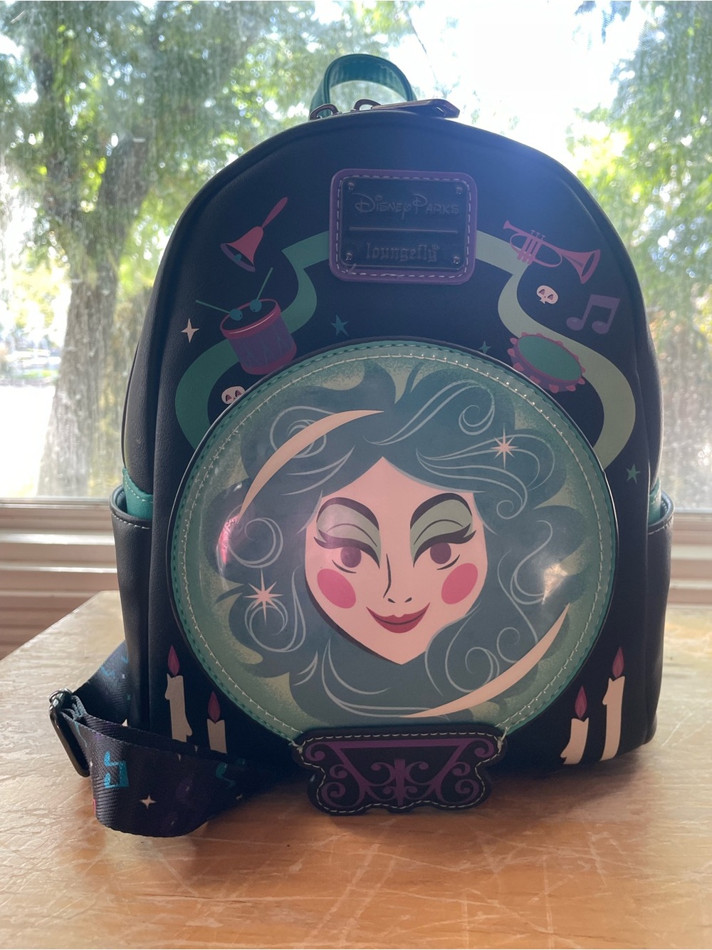 Disney Madame Leota Mini Backpack - Teal, Black & Pink